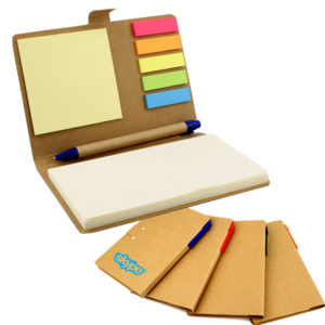 Bloco de Anotações com Caneta e Post-it