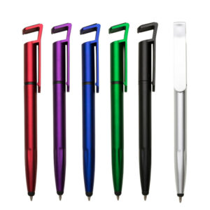 Caneta Touch com suporte para celular e limpador de tela