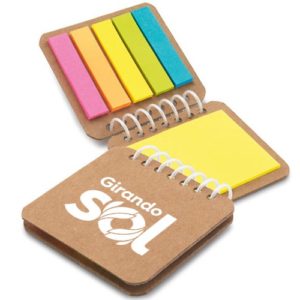 Mini bloco de anotações ecológico em  Papel kraft 7,5 x 7 cm