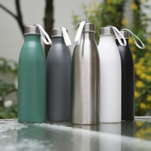 Garrafa inox 750 ml com alça de Nylon