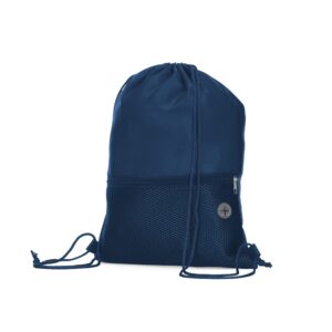 Sacochila poliéster com bolso e saída para fone de ouvido 43 x 31