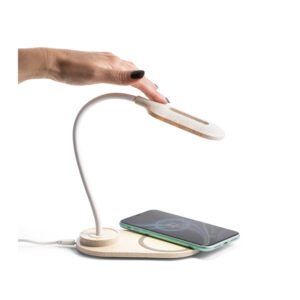 Luminária de mesa  com carregador wireless.